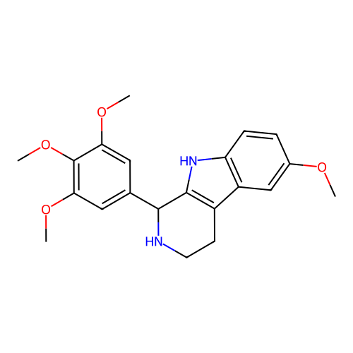 6-methoxy-1-(3,4,5-trimethoxyphenyl)-2,3,4,9-tetrahydro-1H-beta-carboline structure