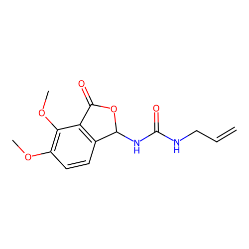 1-Allyl-3-(4,5-dimethoxy-3-oxo-1,3-dihydroisobenzofuran-1-yl)urea structure