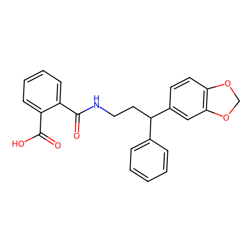 2-{[3-(1,3-Benzodioxol-5-yl)-3-phenylpropyl]carbamoyl}benzoic acid structure