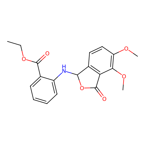 Ethyl 2-((4,5-dimethoxy-3-oxo-1,3-dihydroisobenzofuran-1-yl)amino)benzoate structure