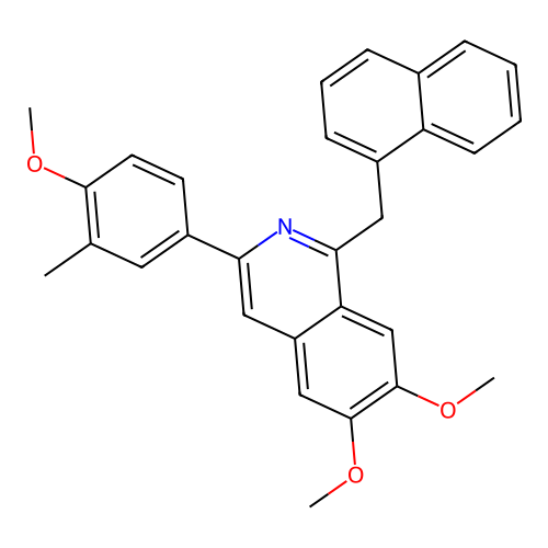 6,7-Dimethoxy-3-(4-methoxy-3-methylphenyl)-1-(naphthalen-1-ylmethyl)isoquinoline structure