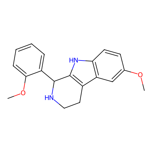 6-methoxy-1-(2-methoxyphenyl)-2,3,4,9-tetrahydro-1H-pyrido[3,4-b]indole structure