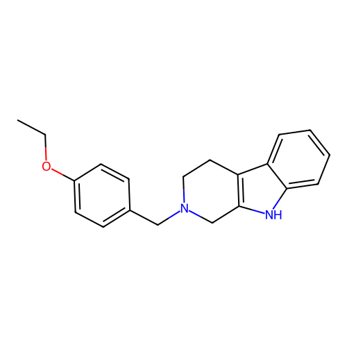 2-(4-ethoxybenzyl)-2,3,4,9-tetrahydro-1H-beta-carboline structure