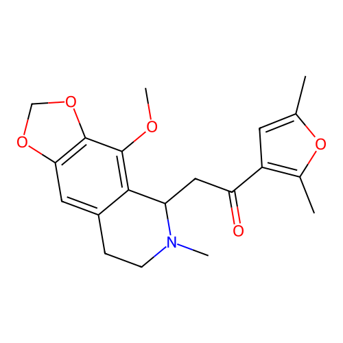 1-(2,5-dimethylfuran-3-yl)-2-(4-methoxy-6-methyl-5,6,7,8-tetrahydro-[1,3]dioxolo[4,5-g]isoquinolin-5-yl)ethanone structure
