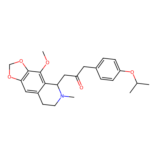 1-(4-isopropoxyphenyl)-3-(4-methoxy-6-methyl-5,6,7,8-tetrahydro-[1,3]dioxolo[4,5-g]isoquinolin-5-yl)propan-2-one structure