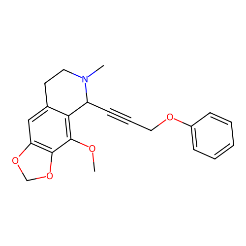 4-methoxy-6-methyl-5-(3-phenoxyprop-1-yn-1-yl)-5,6,7,8-tetrahydro-[1,3]dioxolo[4,5-g]isoquinoline structure