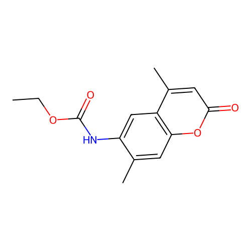 ethyl (4,7-dimethyl-2-oxo-2H-chromen-6-yl)carbamate structure