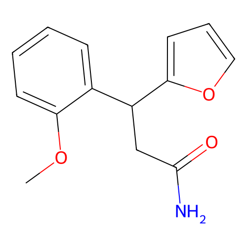 3-Furan-2-yl-3-(2-methoxy-phenyl)-propionimidic acid structure