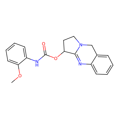 1,2,3,9-Tetrahydropyrrolo[2,1-b]quinazolin-3-yl (2-methoxyphenyl)carbamate structure