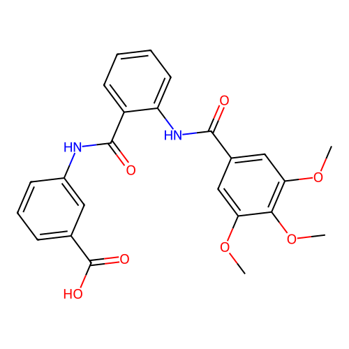 3-(2-(3,4,5-trimethoxybenzamido)benzamido)benzoic acid structure