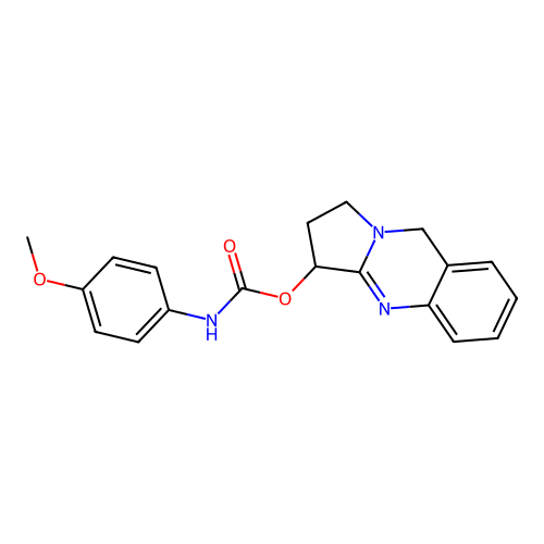 1,2,3,9-Tetrahydropyrrolo[2,1-b]quinazolin-3-yl (4-methoxyphenyl)carbamate structure