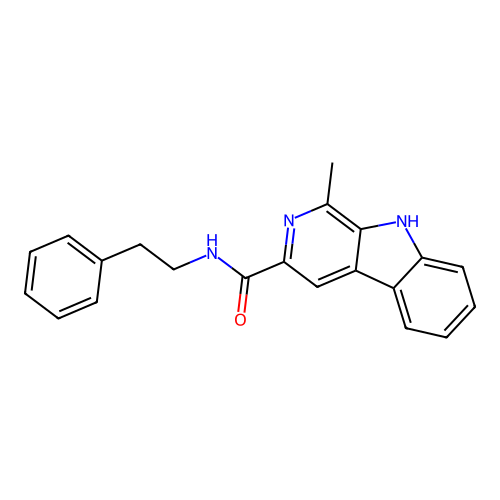 1-methyl-N-phenethyl-9H-pyrido[3,4-b]indole-3-carboxamide structure