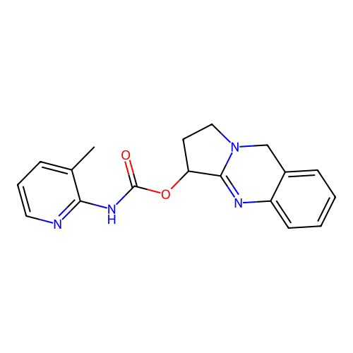 1,2,3,9-Tetrahydropyrrolo[2,1-b]quinazolin-3-yl (3-methylpyridin-2-yl)carbamate structure