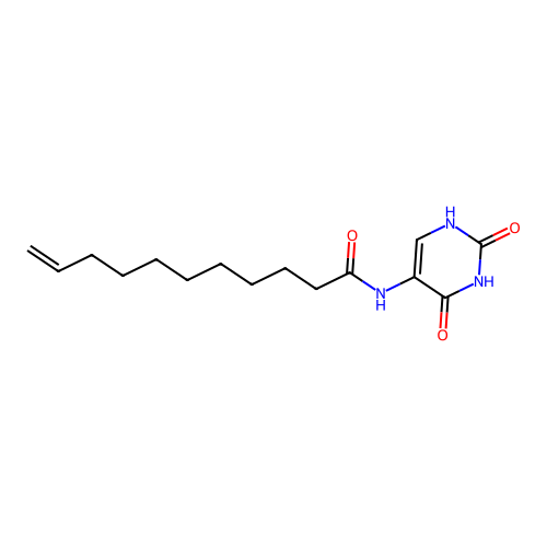 N-(2,4-dioxo-1,2,3,4-tetrahydropyrimidin-5-yl)undec-10-enamide structure