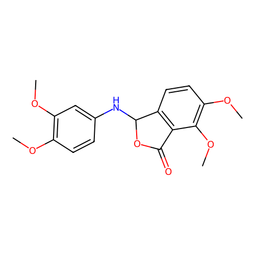 3-((3,4-dimethoxyphenyl)amino)-6,7-dimethoxyisobenzofuran-1(3H)-one structure