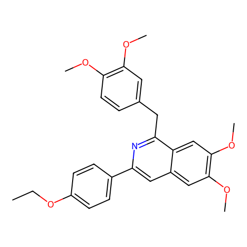 1-[(3,4-Dimethoxyphenyl)methyl]-3-(4-ethoxyphenyl)-6,7-dimethoxyisoquinoline structure