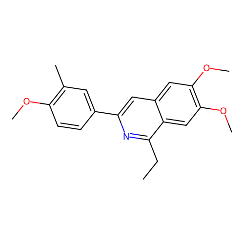1-Ethyl-6,7-dimethoxy-3-(4-methoxy-3-methylphenyl)isoquinoline structure