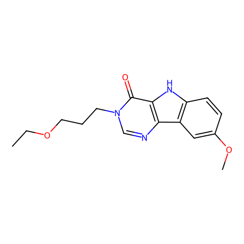 3-(3-ethoxypropyl)-8-methoxy-3,5-dihydro-4H-pyrimido[5,4-b]indol-4-one structure