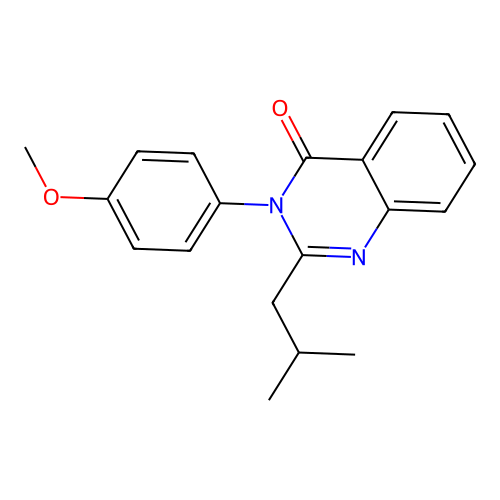 2-isobutyl-3-(4-methoxyphenyl)quinazolin-4(3H)-one structure