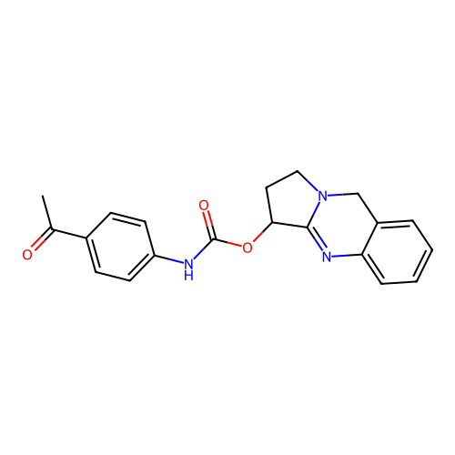 1,2,3,9-Tetrahydropyrrolo[2,1-b]quinazolin-3-yl (4-acetylphenyl)carbamate structure