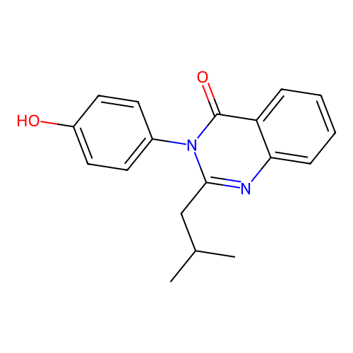 3-(4-Hydroxyphenyl)-2-isobutyl-4(3H)-quinazolinone structure