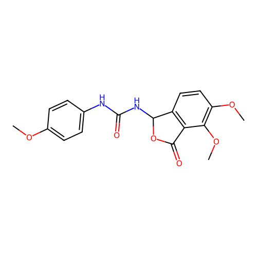 1-(4,5-Dimethoxy-3-oxo-1,3-dihydroisobenzofuran-1-yl)-3-(4-methoxyphenyl)urea structure