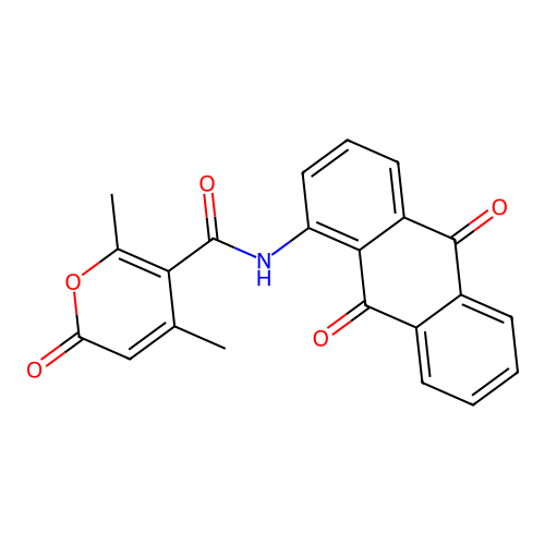 N-(9,10-dioxo-9,10-dihydroanthracen-1-yl)-4,6-dimethyl-2-oxo-2H-pyran-5-carboxamide structure