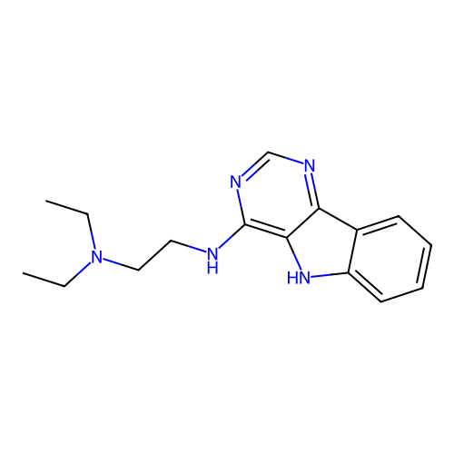 N,N-diethyl-N'-(5H-pyrimido[5,4-b]indol-4-yl)ethane-1,2-diamine structure