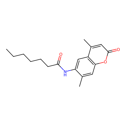 N-(4,7-Dimethyl-2-oxo-2H-chromen-6-yl)heptanamide structure