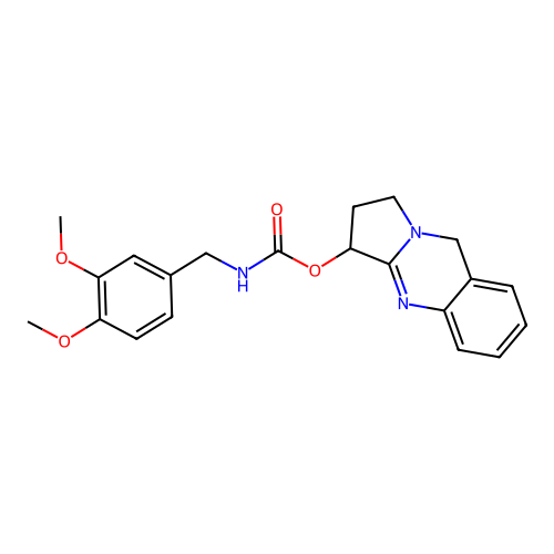 1,2,3,9-Tetrahydropyrrolo[2,1-b]quinazolin-3-yl 3,4-dimethoxybenzylcarbamate structure