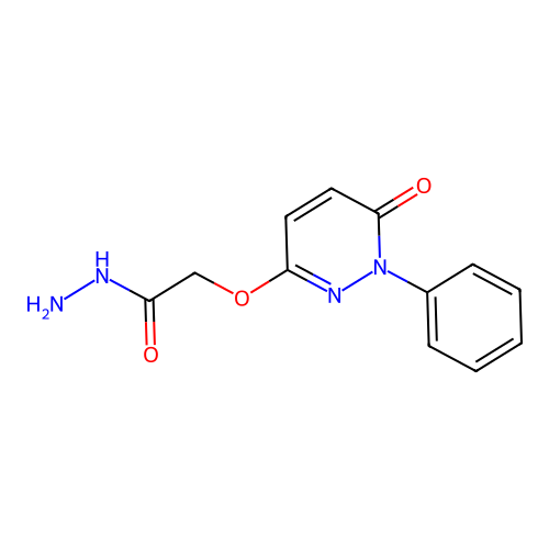 2-((6-Oxo-1-phenyl-1,6-dihydropyridazin-3-yl)oxy)acetohydrazide structure