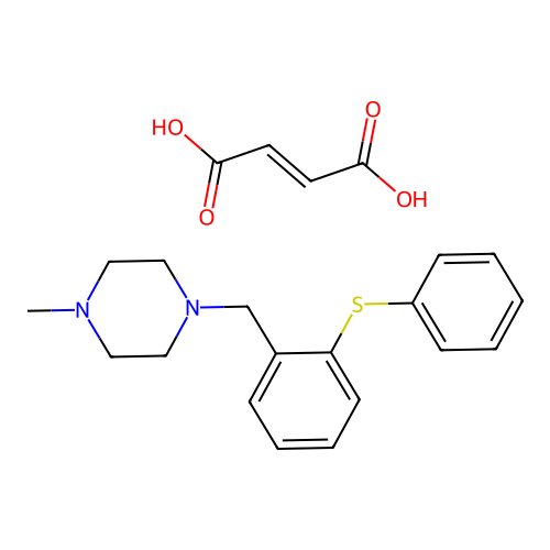 Piperazine, 1-methyl-4-((2-(phenylthio)phenyl)methyl)-, (Z)-2-butenedioate (1:1) structure