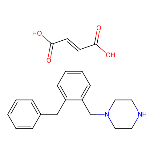 Piperazine, 1-((2-(phenylmethyl)phenyl)methyl)-, (Z)-2-butendioate (1:1) structure