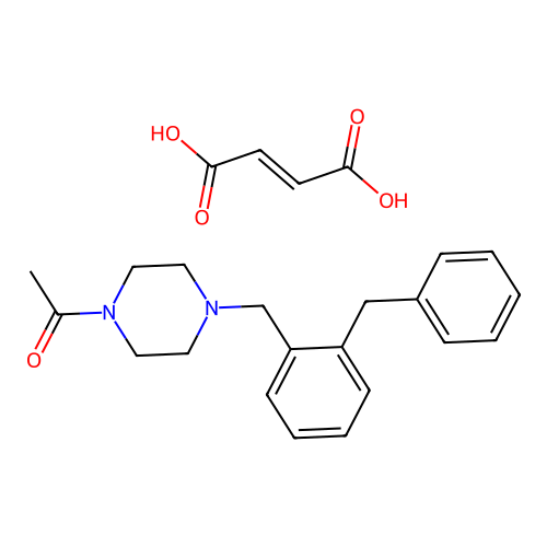 Piperazine, 1-acetyl-4-((2-(phenylmethyl)phenyl)methyl)-, (Z)-2-butenedioate structure