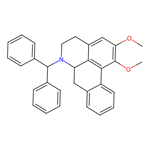 4H-Dibenzo[de,g]quinoline, 6-(diphenylmethyl)-5,6,6a,7-tetrahydro-1,2-dimethoxy- structure