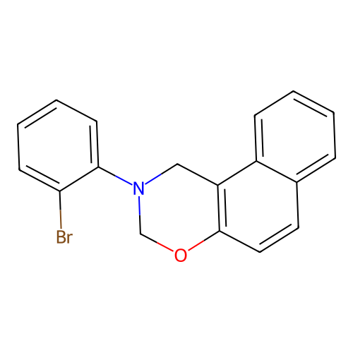 2-(2-bromophenyl)-2,3-dihydro-1H-naphtho[1,2-e][1,3]oxazine structure