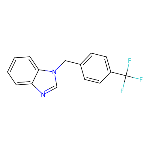 1-[4-(trifluoromethyl)benzyl]-1H-benzimidazole structure