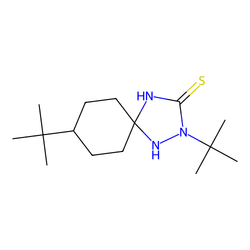 2,8-Di-tert-butyl-1,2,4-triazaspiro[4.5]decane-3-thione structure