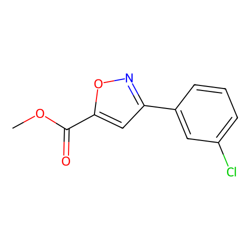 Methyl 3-(3-chlorophenyl)isoxazole-5-carboxylate structure