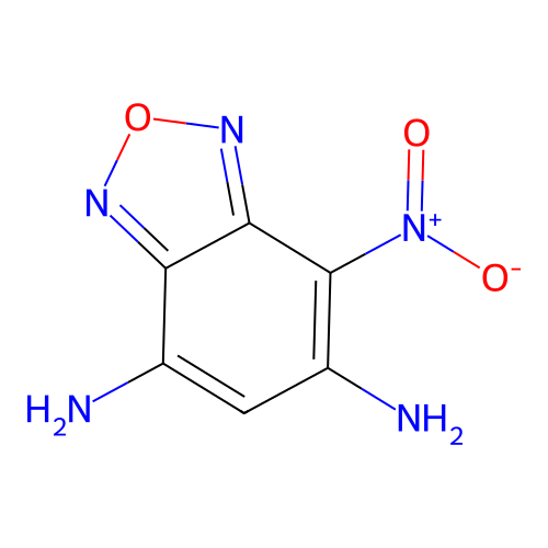 7-Nitro-2,1,3-benzoxadiazole-4,6-diamine structure