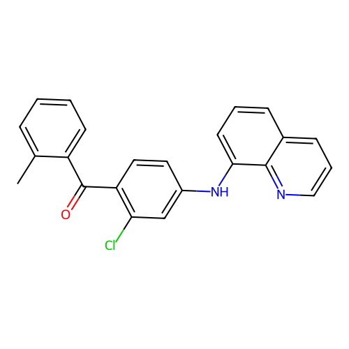 2-Chloro-2'-methyl-4-(8-quinolylamino)benzophenone structure