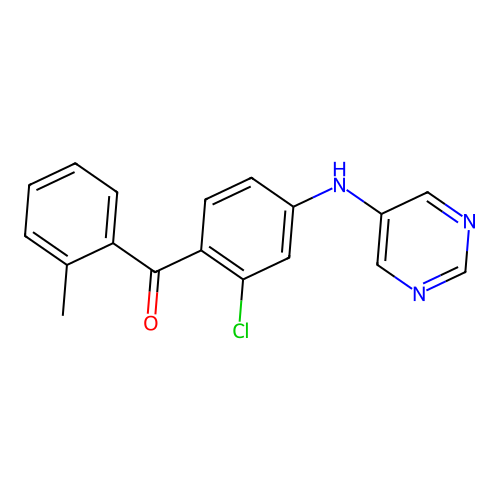 (2-Chloro-4-(pyrimidin-5-ylamino)phenyl)(o-tolyl)methanone structure
