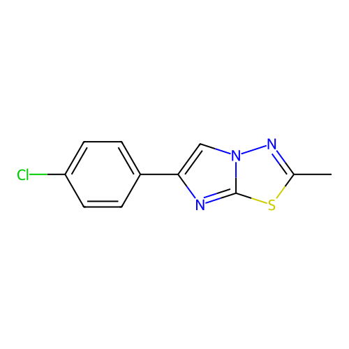 6-(4-Chlorophenyl)-2-methylimidazo[2,1-b][1,3,4]thiadiazole structure
