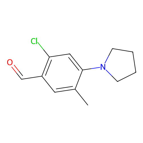 2-Chloro-5-methyl-4-(pyrrolidin-1-yl)benzaldehyde structure