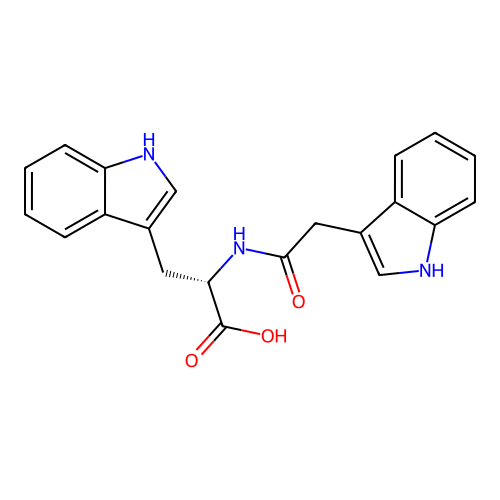N-((1H-Indol-3-yl)acetyl)-L-tryptophan structure