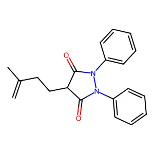4-(3-Methylbut-3-en-1-yl)-1,2-diphenylpyrazolidine-3,5-dione structure