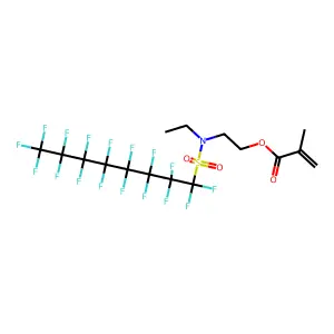 2-(Ethyl((heptadecafluorooctyl)sulphonyl)amino)ethyl methacrylate structure
