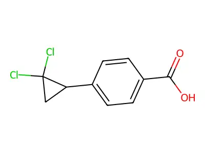 4-(2,2-Dichlorocyclopropyl)benzoic acid structure