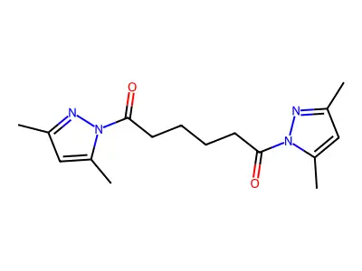 1,6-bis(3,5-dimethyl-1H-pyrazol-1-yl)hexane-1,6-dione structure