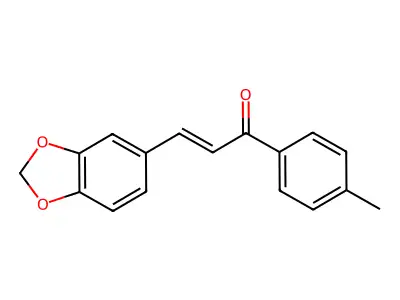 3-(1,3-Benzodioxol-5-yl)-1-(4-methylphenyl)prop-2-en-1-one structure